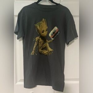 Men's Groot With Cassette Tape Short Sleeved Tee